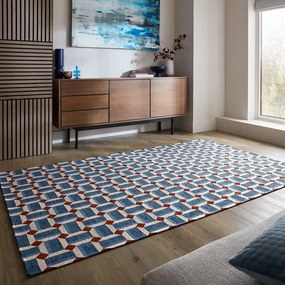 Niebieski dywan 120x170 cm Lennox Geometric – Flair Rugs
