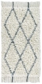 Kremowy wełniany dywan tkany ręcznie odpowiedni do prania 80x140 cm Berber Soul – Lorena Canals
