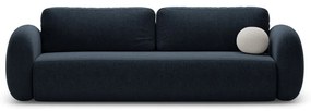 Ciemnoniebieska rozkładana/ze schowkiem sofa z tkaniny szenilowej 262 cm Tonale – Cosmopolitan Design