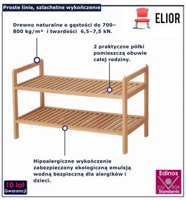 Drewniany stojak na obuwie W6-D26