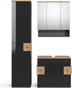 Zestaw mebli łazienkowych antracyt 73x37x64 eden