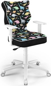 Krzesło obrotowe dla młodzieży Duo White rozmiar 5 (146-176,5 cm) z wzorami