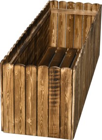 Outsunny Podwyższone Grządka Skrzynka na Zioła Warzywa Kwiaty Drewno Świerkowe 120 x 40 x 40 cm