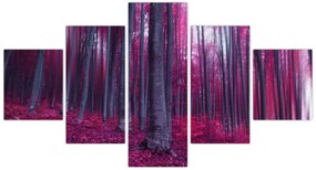 Obraz różowego lasu (125x70 cm)