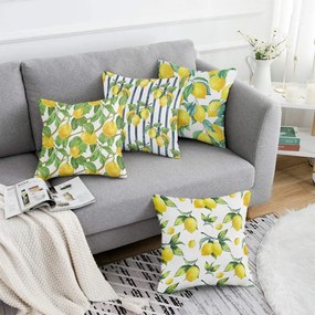 Poszewki na poduszki zestaw 4 szt. 43x43 cm Lemons – Mila Home