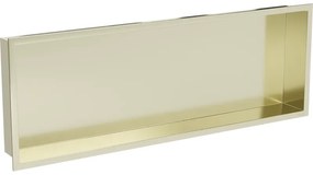 Mexen X-Wall-R półka wnękowa z kołnierzem 90 x 30 cm, złota szczotkowana - 1950903010