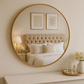 Lustro okrągłe NOOR, metalowa rama, Ø 80 cm