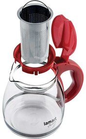 Lamart LT7074 czajnik Verre, 1,5 l, czerwony