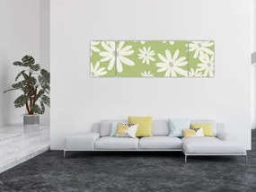 Obraz - Hipisi, zielone kwiaty N⁰1 (170x50 cm)