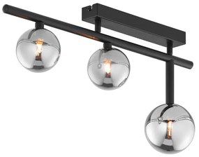 Jupiter 1907 - Przysufitowy żyrandol NEPTUN 3xG9/14W/230V czarny/przydymiony szary