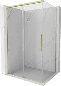 Mexen Rox kabina prysznicowa rozsuwana 145 x 120 cm, transparent, złota szczotkowana - 8C2-145-120-55-00