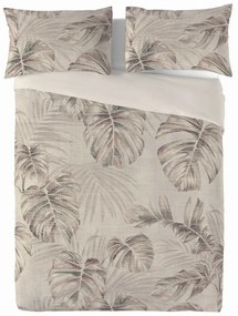 Pościel z mieszanki bawełny i lnu Monstera, 160 x 200 cm, 2 szt. 70 x 80 cm