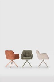 Zielone tapicerowane fotele jadalniane zestaw 2 szt. Keiko – Marckeric