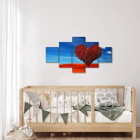 Obraz - Serce z drzewa (125x70 cm)
