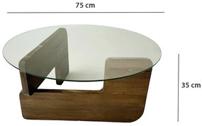 Stolik konferencyjny Mia Walnut