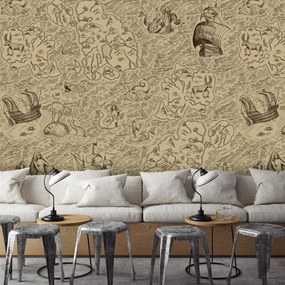 Fototapeta - Mapa w stylu vintage (196x136 cm)