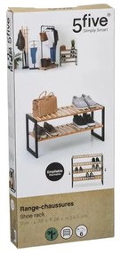 Bambusowa szafka na buty do przedpokoju, 2 poziomy