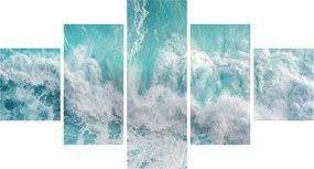Obraz - Widok na fale oceanu (125x70 cm)