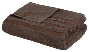 Brązowy bawełniany ręcznik kąpielowy frotte 100x150 cm Simple – Casa Selección