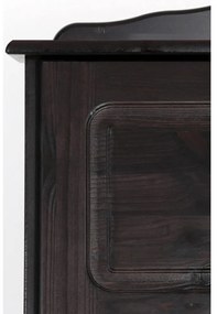 Ciemnobrązowa wysoka komoda z sekretarzykiem 107x39 cm Mette – Støraa