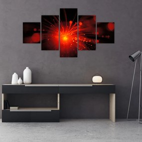 Obraz błyszczącej abstrakcji (125x70 cm)