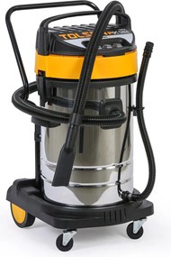 Odkurzacz przemysłow TOLSEN 79610y, ssanie na sucho/mokro, 3000 W, 80 l