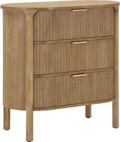 Komoda Göteborg 80,5x47x82 cm – Komoda z 3 dużymi szufladami z drewna i żelaza – Funkcjonalne, nowoczesne meble