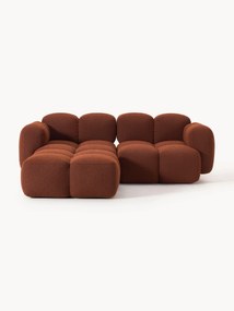 Sofa modułowa Bouclé z pufem Tayla (3-osobowa)