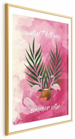Plakat Summer Vibe 21x30 cm z ramą złotą z marginesem ARTGEIST B