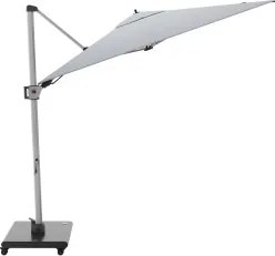 HYPERION 330 x 240 cm – luksusowy, huśtawkowy parasol ogrodowy z bocznym drążkiem : Kolor parasola - Szary