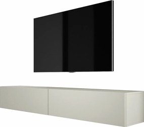 Zawieszana szafka pod telewizor, (2 x 100) x 34 x 32 cm, kaszmir