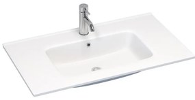 BATH DELUXE 06-080-27-11-00 - Umywalka wpuszczana LILLESNAD 81x46 cm ceramika/biała