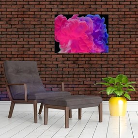 Obraz na szkle - kolorowy dym (70x50 cm)