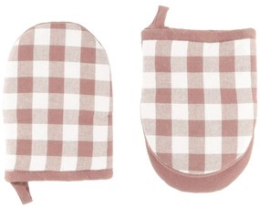 Bawełniana rękawice kuchenne zestaw 2 szt. Gingham – Tiseco Home Studio