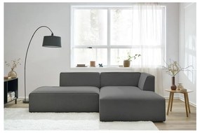 Ciemnoszary narożnik modułowy (prawostronny/w kształcie litery L) Megeve – Bobochic Paris