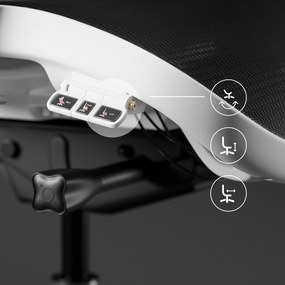 Fotel ergonomiczny Diablo V-Commander: Biało-Czarny