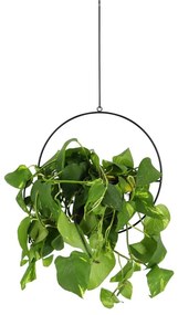 Czarny wiszący kwietnik z doniczką Esschert Design Planter