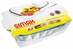 Simax Szklane kwadratowe naczynie do pieczenia,5,5 l
