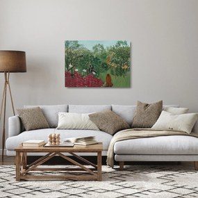 Obraz na szkle - Henri Rousseau, Tropical Forest with Monkeys, reprodukcje (70x50 cm)