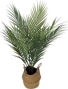 Sztuczna roślina palma w koszyku, 64 cm