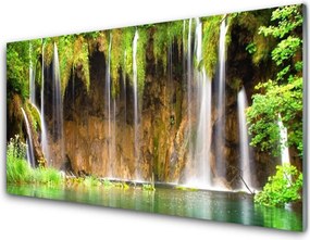 Szkło do Kuchni na Ścianę Potęga Naturalnego Wodospadu