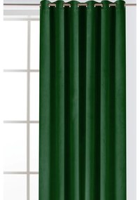 Zielona aksamitna zasłona częściowo zaciemniająca (dimout) 140x250 cm Velto – Filumi