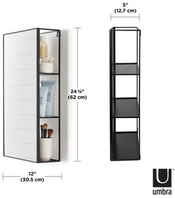 Lustro ścienne z półką 30x62 cm Cubiko – Umbra