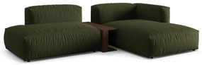 Zielony narożnik modułowy (prawostronny) Martina – Micadoni Home