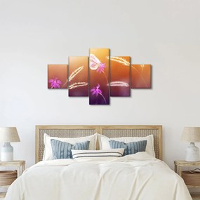 Obraz - Różowy motyl (125x70 cm)
