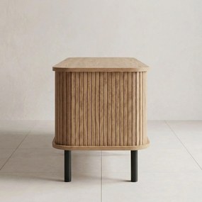 Szafka rtv ryflowana SCAVA, 140 x 40 x 46 cm