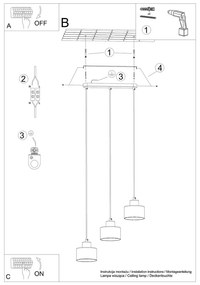 Czarna lampa wisząca ø 12 cm Alastro – Nice Lamps