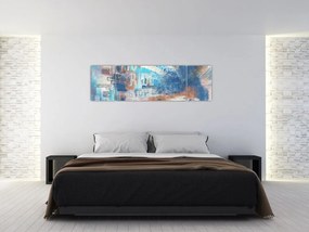 Obraz - Urodzony, by jeździć, niebieskie odcienie (170x50 cm)