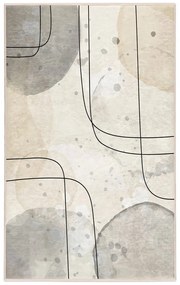 Szaro-kremowy dywan odpowiedni do prania 120x180 cm Simple Lines – Mila Home