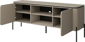 Szafka RTV stojąca BELVIO 162,8 cm do Salonu pod Telewizor - Odcienie beżu